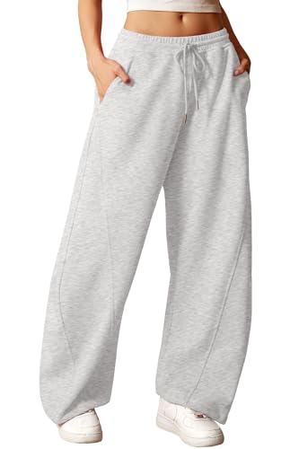 ELLEVEN Wide Leg Baggy Sweatpants Women Y2K Sweat Track Pants Drawstring High Elastic Waist Pockets...