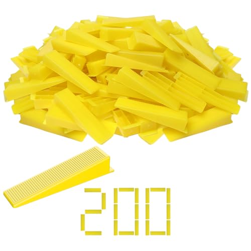 Storystore Tile Leveling System Tile Wedges 200 Reusable Tile Wedges Leveler for 1/8 Inch 1/16 Inch 1/32 Inch Tile Spacers Leveling Clips Tile Leveler Tools for Wall and Floor Tile