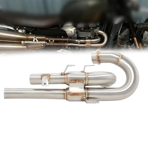 Aufsteckbarer Motorradauspuff, Komplettes System, Escape Moto, Vorderes Verbindungsrohr Für Triumph Scrambler 1200 XE 2019 2020 2021 2022