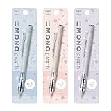 トンボ(Tombow) 鉛筆 MONO シャープペン モノグラフ 0.3mm シアストーン柄 アソート 3本セット DCD-332XAZ