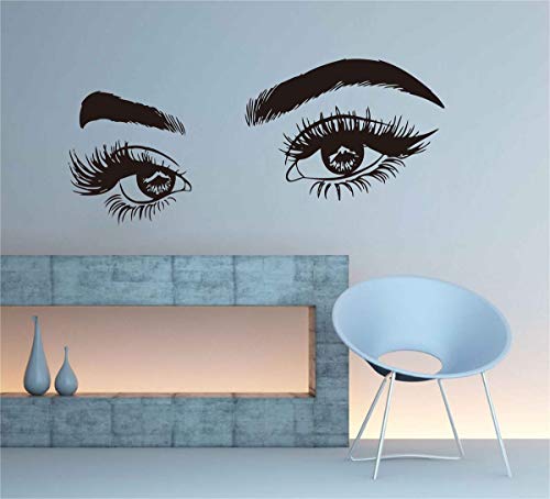Beauty Salon Eyelashes Quote Wall Decal Stickers Make Up Eye Store Home Decor Murals Ad15 (Black) #TOP3