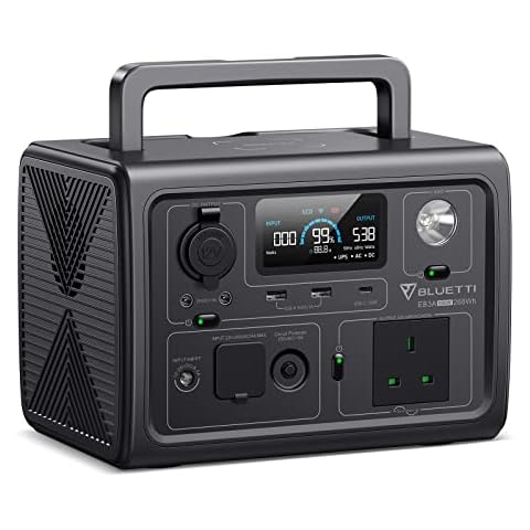 BLUETTI Portable Power Station EB3A, 268Wh LiFePO4 Battery Backup w/ 2 600W (1200W Surge) AC Outlets, Recharge from 0-80% in 30 Min., Solar Generator for Outdoor Camping (Solar Panel Optional) Cover