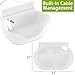 2 Pack Wall Mount Compatible with Google Nest Audio Speaker,Built in Cord Management Easy Install,Stable Stand Google Nest Audio Smart Speaker Holder Accessories for Space-Saving, White