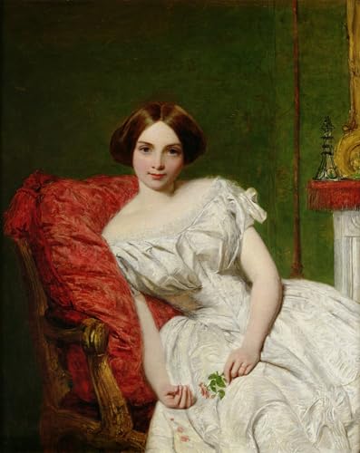 Affiche Murale Portrait d'Annie Gambart par William Powell Frith Décoration Bureau 60x90cm