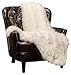 Chanasya Shaggy Longfur Faux Fur Throw Blanket - Fuzzy Lightweight Plush Sherpa Fleece Microfiber Blanket - for Couch Bed Chair Photo Props (50x65 Inches) Ivory White