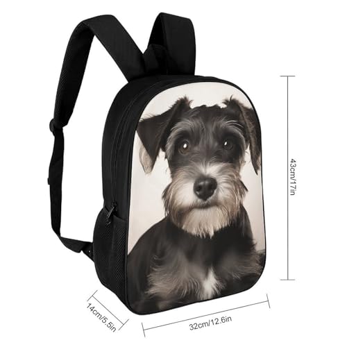 Cute Schnauzer Bookbag - Ultra Lightweight Portable Backpack Work Travel Backpack for Men Women Fits 16 Inch Notebook2