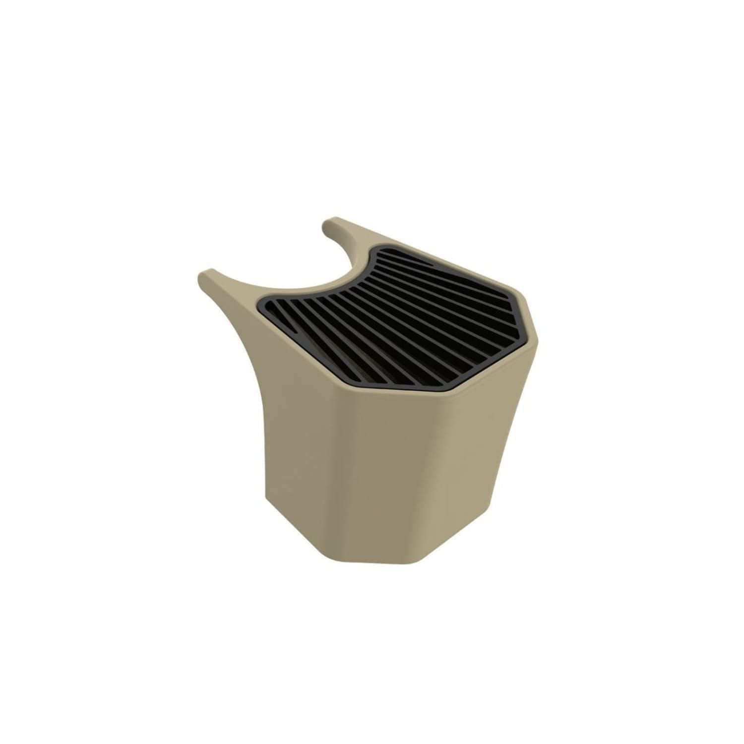 Sined Secchiello Tritone Cubo para Bebedero En Polietileno Diseno Italiano Gris Paloma