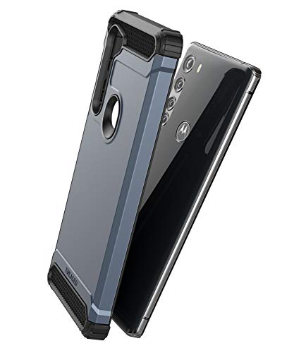 Encased Scorpio Designed For Motorola Edge Case (2020) Protective Rugged Phone Cover (Slate Blue) #TOP3