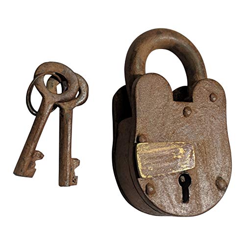 Adonai Hardware Jehonathan Handmade Antique Iron Padlock (55mm, Rust Living Finish)- Supplied as 2 Pieces per Pack (B07R98GKKM) Amazon Price History, Amazon Price Tracker