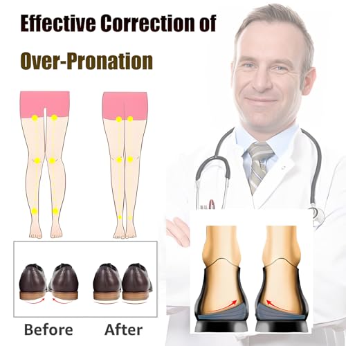 Image of 3 Layer Adjustable Orthopedic Heel Lift for Supination & Over-Pronation Correction Medial & Lateral Heel Wedge Inserts for Knee Pain, Bow Legs