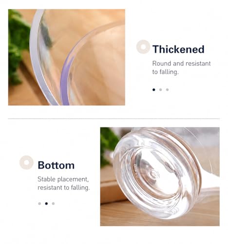 6 Pcs Clear Plastic Angled Serving Bowls and Scoops, 3 Salad Serving Bowls Candy Bowls (19 oz) and 3 Kitchen Plastic Popcorn Scoops, Candy Container for Salad Fruit Snacks Appetizer Bar Catering by ISMARTEN - Used condition - Image 3