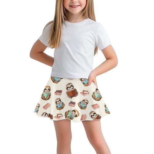 Girls' Sport Skirts Tennis Running Skorts with Built-in Shorts 5-14 Years Old Kids