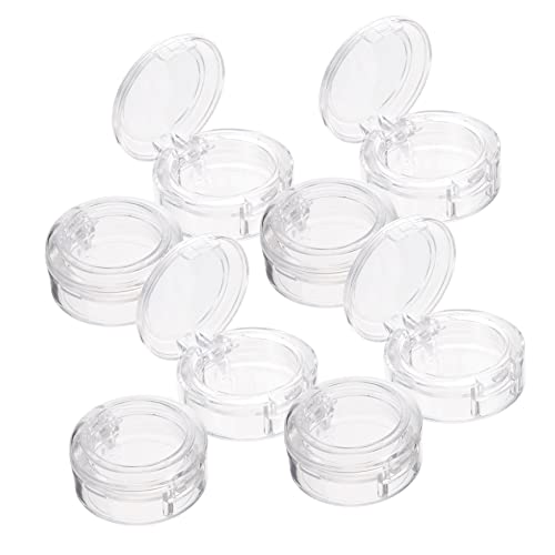FRCOLOR 8pcs Eyeshadow Organizer Case Transparent Makeup Container for Home Use 26mm Diameter for Single Eyeshadow Storage for Cosmetics Organization