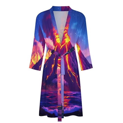 Bata de baño para hombre Volcano-nature de manga larga y tacto suave 5