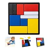 Logic Puzzle Brain Teaser Game for Kids and Adults, 88 Challenges with 4 Difficulty Levels, Portable Brain Training Logic Puzzle Game for Travel, Learning and Thinking Fun