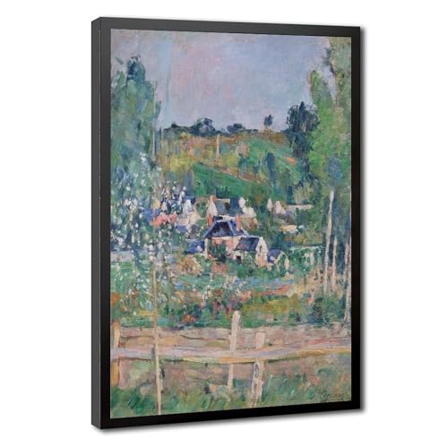 Toile Vue d'Auvers sur Oise Cézanne décoration murale cadre suspendre