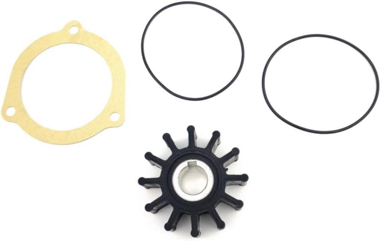 Inboard Water Pump Impeller for Sherwood 09000K Marine Engine Parts Repair Kit Replacement Kohler 246489, 344089, 344371, 229826 & Onan 132-0271 Neoprene
