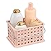 InterDesign Storage Organizer Basket, for Bathroom, Health and Beauty Products - Small, Blush