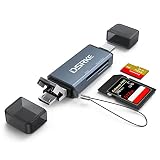DSRKE USB C Lecteur de Carte Mémoire Adaptateur Micro USB et USB 2.0 Lecteur de Carte SD Compatible avec MacBook Pro/Mac/ iPad Pro Galaxy S20/S10 Huawei P50/40 pour UHS-I/II SDXC,SDHC,SD,MMC,RS-MMC