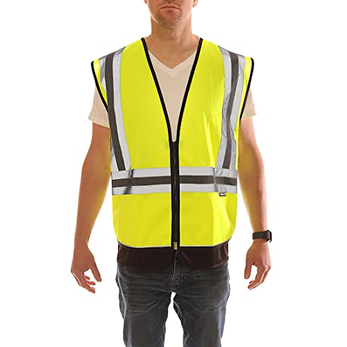 Tingley V73422C Colete de alta visibilidade classe 2 nas costas, 4X/5X, amarelo-verde fluorescente