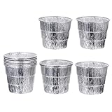 CIYODO 12 Stück Teiliges Grill Fetteimer Liner aus Verzinktem Eisen mit Alufolie Langlebiger BBQ Tropfschalen Ersatz für Gasgrill Fettwanne Einfache Reinigung und Tropfsicherer Grill