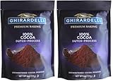 GHIRARDELLI Premium Baking Cocoa 100% Cocoa Dutch Process Unsweetened Cocoa Powder – Gourmet Baking Cocoa for Brownies, Cakes, Cookies & Smoothies, 8 oz Bag (Pack of 2)