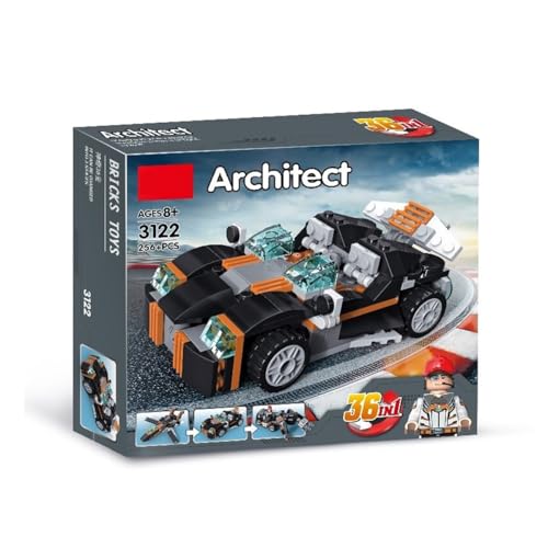 Image of 36-in-1 Magic Building Blocks Set | 256+ Pieces | Creative Construction Toy for Kids | Includes Instruction Manual | Ideal for Boys & Girls Ages 6+ | DIY Brick Robot, Jet, Ship Models