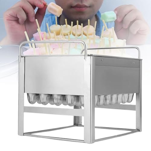 Juego de moldes para helados, de acero inoxidable, con 100 palitos de paleta, perfectos para el hogar, la cocina y la tienda de postres