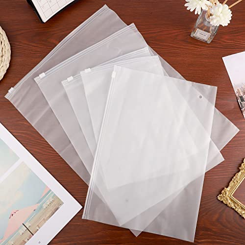 24 Pcs Reusable Ziplock Bags, Plastic Hospital Bags Maternity Essentials Travel Clothes Storage Bags Waterproof Luggage Organiser Pouch for Clothes, Shoes, Cosmetics(5 Size) - Image 3