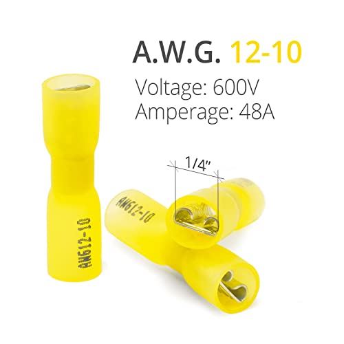 90 PCS Female Spade Connectors Heat Shrink Spade