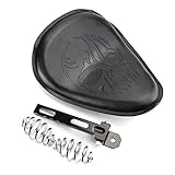 La cobertura de cuero sintético resistente para mayor durabilidad. Muelles y soporte de fijación realizados en acero resistente. La base de metal con cuatro tornillos de fijación M8x1,5