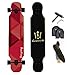 HLYT-Sgabelli da bar Skateboard per Longboard Freestyle Cruiser Completo per Principianti Pennello Street Board 42"x 9,8" Ponte in Acero a 8 Strati per Adulti, Ragazzi/Ragazze/Adolescenti