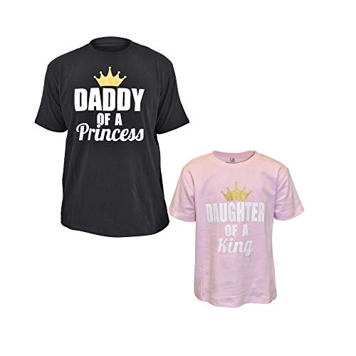 Daddy of A Princess Daughter of A King Matching Fathers Day T Shirts