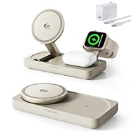 【Qi2 25W急速充電｜公式認定】わずか30分で0%から50%まで充電。THREEKEY 3 in 1充電ステーションは、ワイヤレスパワーコンソーシアム（Qi2 ID：24351）の公式認定を受けており、iPhone 16～17（iOS 26以降）に真の25Wワイヤレス急速充電を提供します。（※iPhone 12～15は最大15W対応）将来のiPhone向けに設計された真の高速ワイヤレス充電ステーションです。 【Apple MFi認証｜PSE認証】Apple認定チップを搭載したこのiPhone...