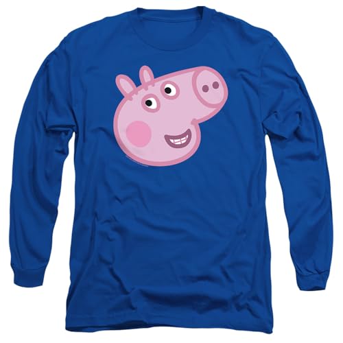 Amazon.com: Peppa Pig George Pig Face Unisex Adult Long-Sleeve T