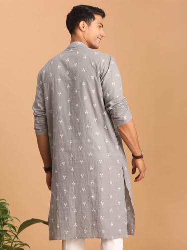 Image of Shvaas By Vastramay Men's Green Cotton Kurta
