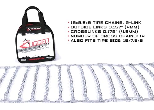 The ROP Shop | Pair of 2 Link Tire Chains 18x8.5x8 for Arctic Cat & Can-Am ATV, UTV & 4-Wheeler