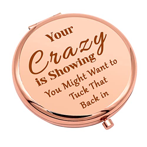 Funny Inspirational And Sarcasm Gifts For Women Compact Makeup Mirror For Friends Coworker Funny Gifts For Women Folding Makeup Mirror For Boss Colleagues Christmas Birthday Gifts #TOP16
