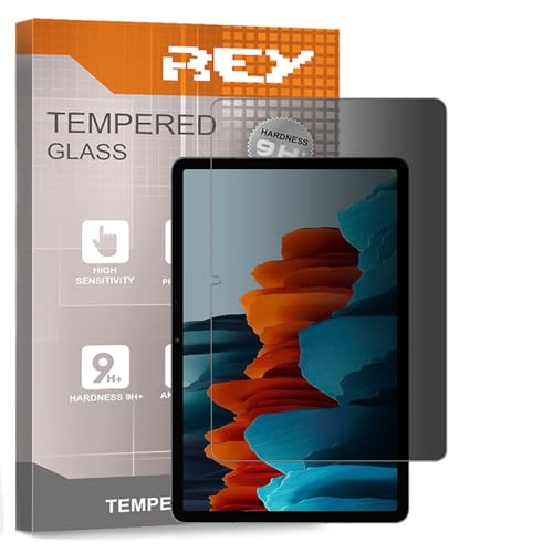 REY Protector de Pantalla Antiespía para Samsung Galaxy Tab S7 4G - WiFi 11' - S9 11' - S9 FE 10,9' - S10 FE 10,9', Cristal Vidrio Templado Premium