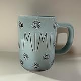 Rae -MIMI Coffee Mug Allside Blue, Black Daisy Figures Allover MOTHER'S DAY MUG- Dunn By Magenta
