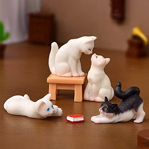 Ztgd Miniature Cats Statue Micro Landscape Fairy Garden House Diy Terrarium Crafts Ornaments Accessories For Home 7 #TOP2