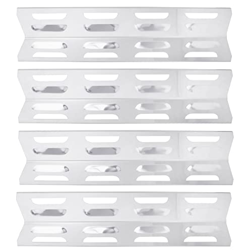 WELL GRILL 41CM x 10CM Heat Plates BBQ Flame Diffuser for Outback, Ultar, Kenmore, Master Forge, Spectrum 2/3 Burner, Blooma, CosmoGrill and Other Most Grills, Stainless Steel, 4-Pack