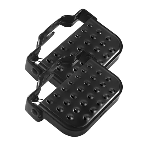 バックシートペダル自転車 - フットペグ ノンスリップバックシートプレート | 厚みのある金属製サイクリングアクセサリー 1ペア ロードバイク 折りたたみ式自転車 乗客用の快適なフットサポート