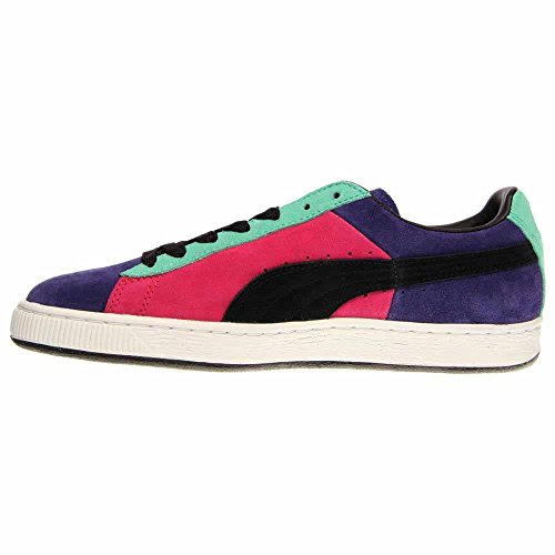 PUMA PUMA Men's Suede Stripes and Blocks Classic Sneaker,Spectrum Blue/Black,9 M US