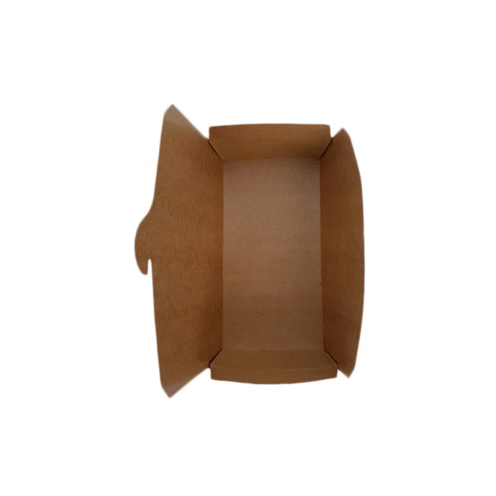Generico Box Contenitore Carta Marrone Naturale Asporto 300x165H70mm, 40 Pz