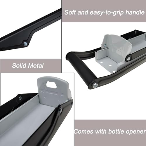 Dosenquetscher Can Crusher,Dosenbrecher 0,33 l/0,5 l cans, Dosenzerkleinerer Aluminium Coladosen, Dosenbier und Soda Plastikflaschen, Recycling Werkzeug, manuelle Wandmontage,mit Flaschenffner(grau)