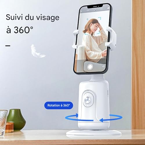 Soporte de mesa de rotación 360 para teléfono y autograbación inteligente 4