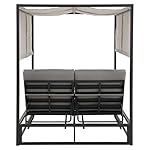 Anzio Daybed Doppel-Gartenliege Anthrazit Grau