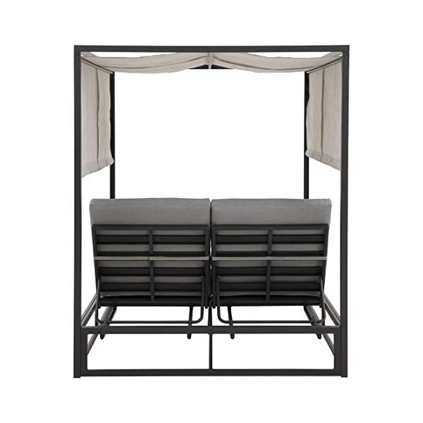 Anzio Daybed Doppel-Gartenliege Anthrazit Grau