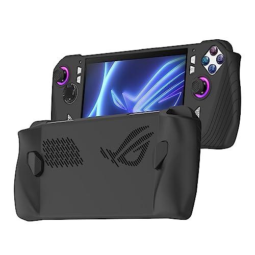BoxWave ROG Z1 Case - FlexiSkin Silicone Soft Low Profile 360 Protection, Jet Black